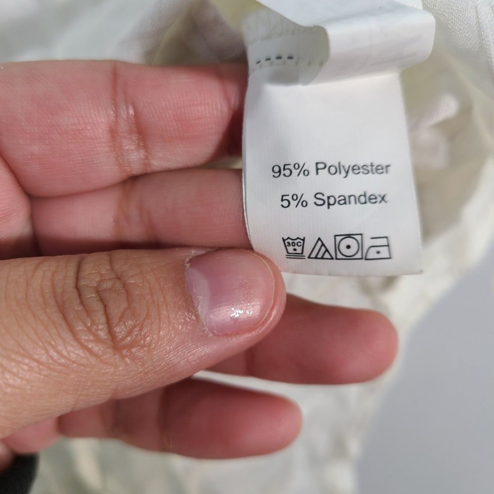 White Women's Solid Button Down Shirt Top Long Sl… - image 4